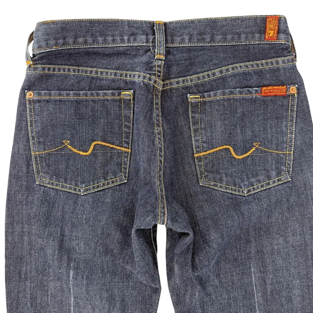 7 For All Mankind Bootcut Jeans Womens Sz 29 Dark Wash Denim - Picture 5 of 7
